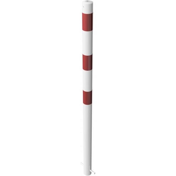 vaste-afzetpaal-o60-inbetonneren-wit-rood