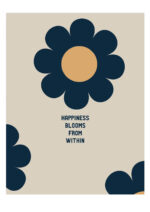 Happybook-custom-made-bloemetjes-gelijnd-lijntjes-bloem-notitieboek-softcover-kleurig-vrolijk-beige-blauw