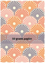 Happybook-custom-made-relatiegeschenk-notitieboek-a4-gelijnd-softcover-schelpjes-oranje-paars-roze-50gr