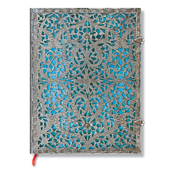 Paperblanks-notitieboek-silver-filigree-maya-blue-ultra