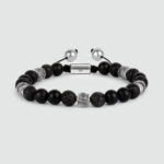black-and-silver-beaded-bracelet-8mm-front-view-product-photo-1-NineTwoFiv