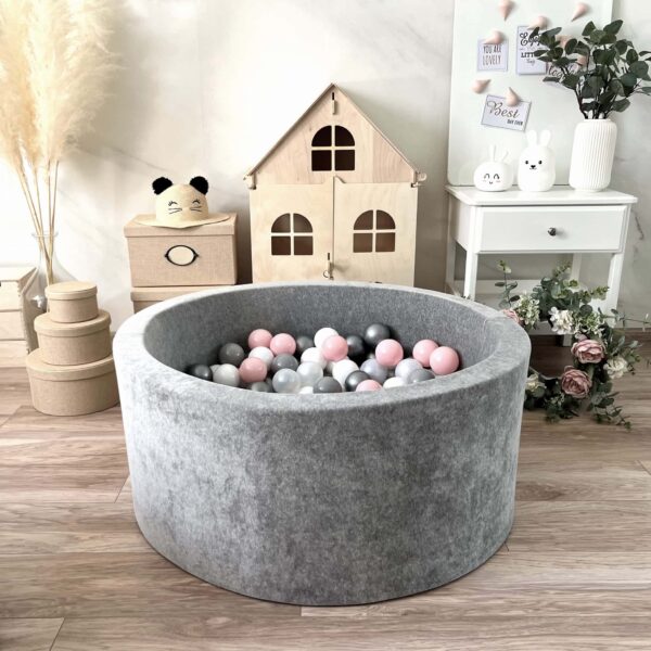 set-ballpit40x90-Velvet-Grey-Melange-white-pearl-grey-silver-powder-pink
